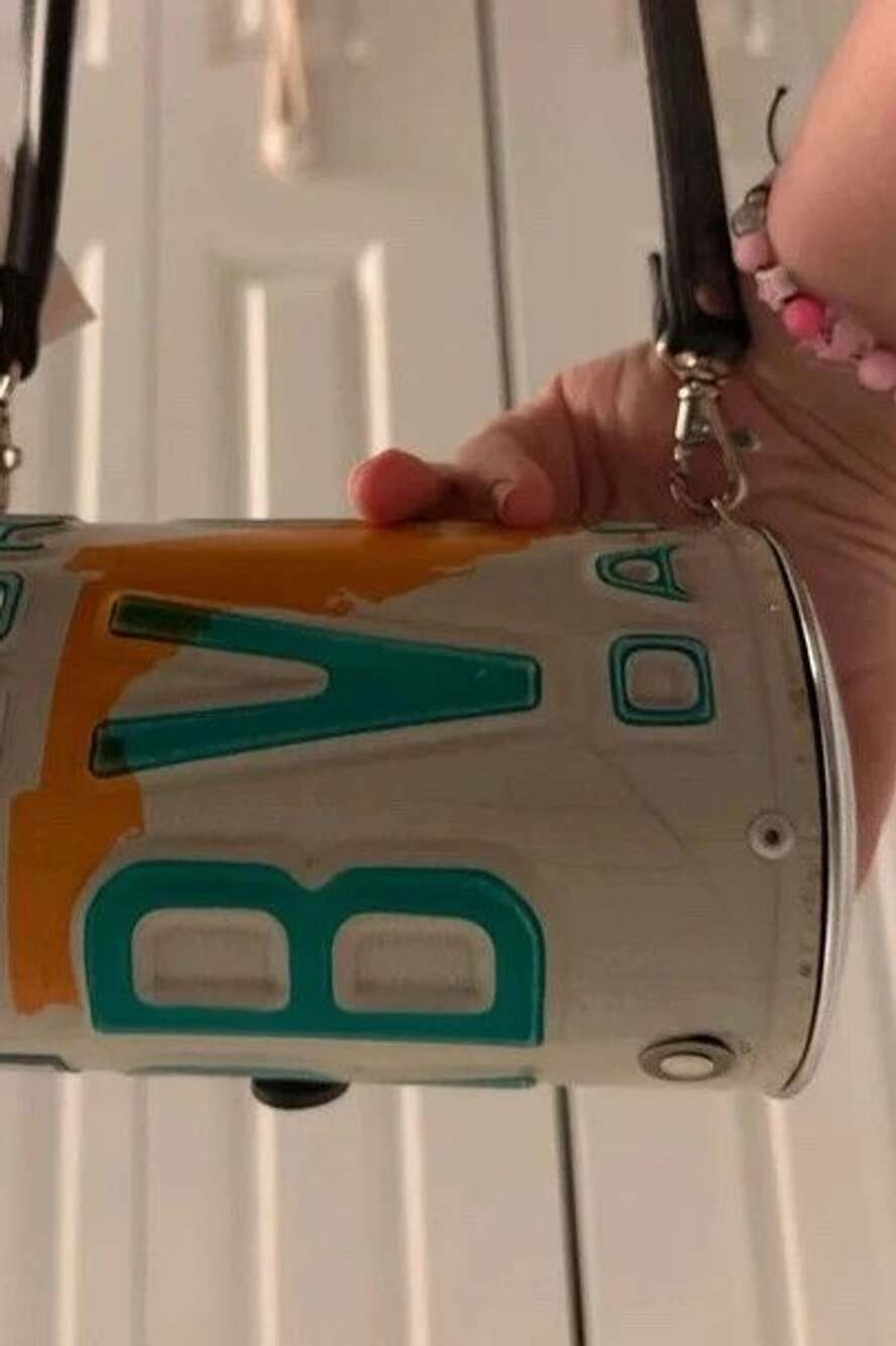 Vintage Florida License Plate Barrel Purse
